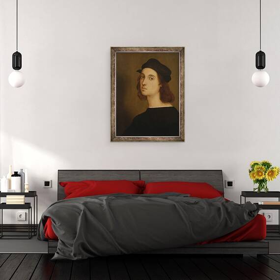 Tablou inramat - Raphael - Autoportret, 60 x 80 cm - 3- Roveli