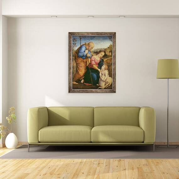 Tablou inramat - Raphael - Sfanta familie cu un miel I, 60 x 80 cm - 2- Roveli
