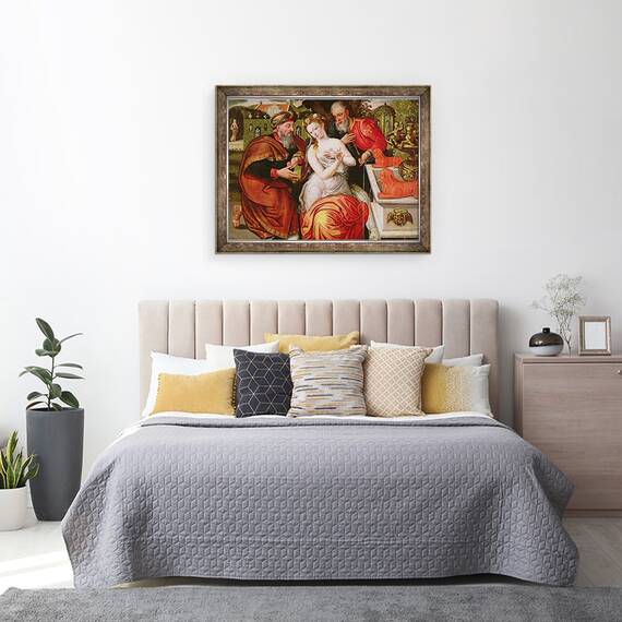 Tablou inramat - Scoala flamanda - Susanna si Batranii, 60 x 80 cm - 3- Roveli