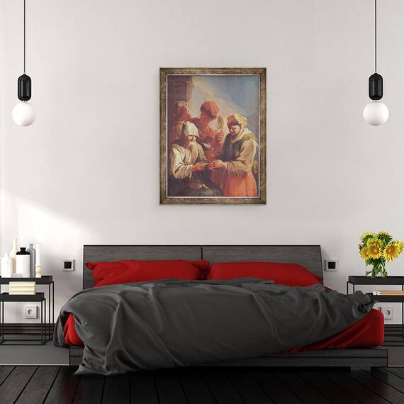 Tablou inramat - Scoala spaniola - Bohemians spanioli, 60 x 80 cm - 3- Roveli