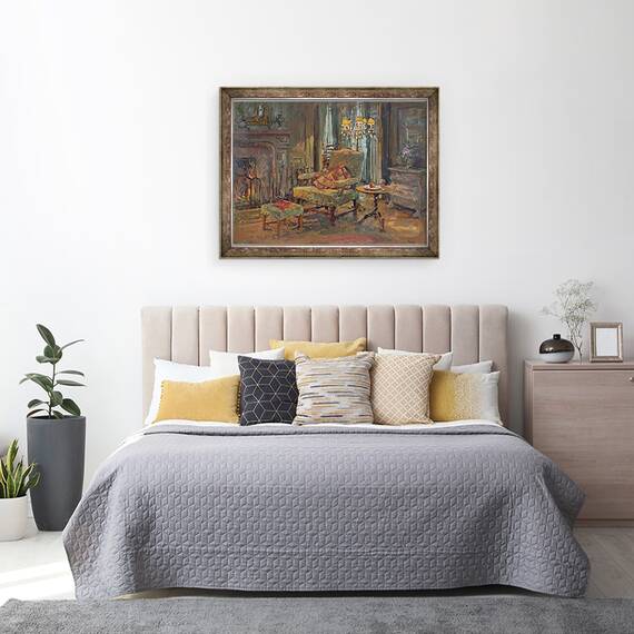 Tablou inramat - Susan Ryder - Lumina de foc Le Mairy, 60 x 80 cm - 3- Roveli