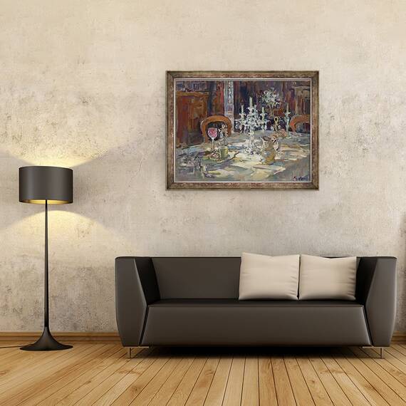 Tablou inramat - Susan Ryder - Lumina soarelui si Candleabra, 60 x 80 cm - 2- Roveli