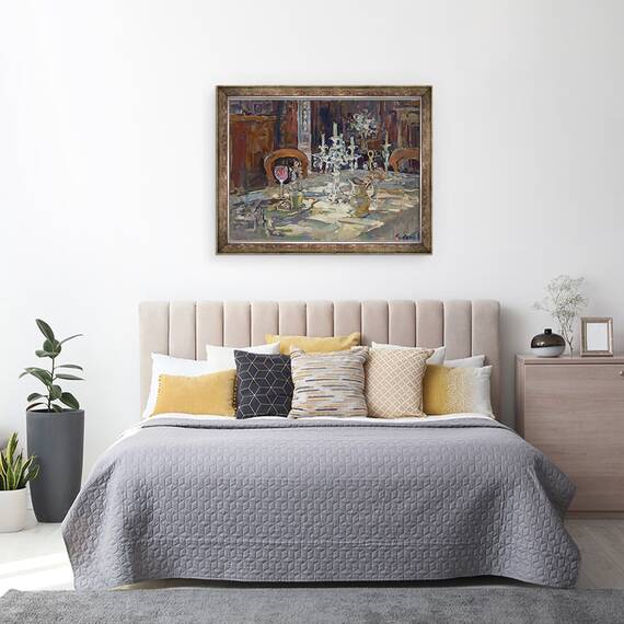 Tablou inramat - Susan Ryder - Lumina soarelui si Candleabra, 60 x 80 cm - 3- Roveli