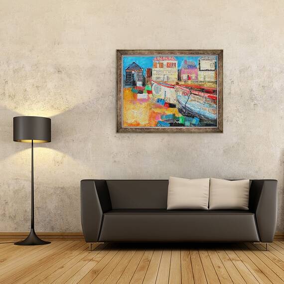 Tablou inramat - Sylvia Paul - Barci de pescuit vechi, 2013, 60 x 80 cm - 2- Roveli