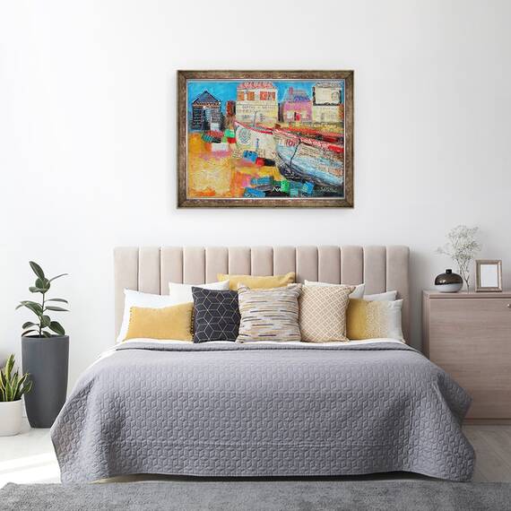 Tablou inramat - Sylvia Paul - Barci de pescuit vechi, 2013, 60 x 80 cm - 3- Roveli