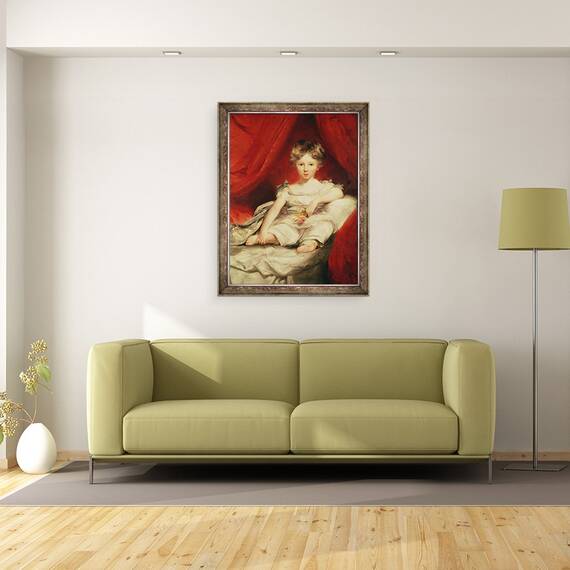 Tablou inramat - Thomas Lawrence - Fetita cu un trandafir, 60 x 80 cm - 2- Roveli