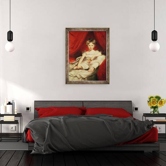 Tablou inramat - Thomas Lawrence - Fetita cu un trandafir, 60 x 80 cm - 3- Roveli