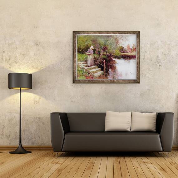 Tablou inramat - Thomas Mackay - Asteptand feribotul, 60 x 80 cm - 2- Roveli