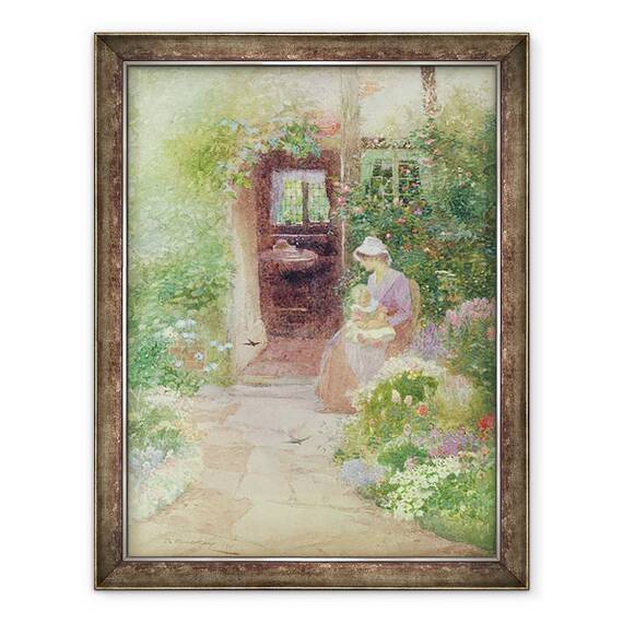 Tablou inramat - Thomas Mackay - Bucurandu-se de soare, 60 x 80 cm - - Roveli