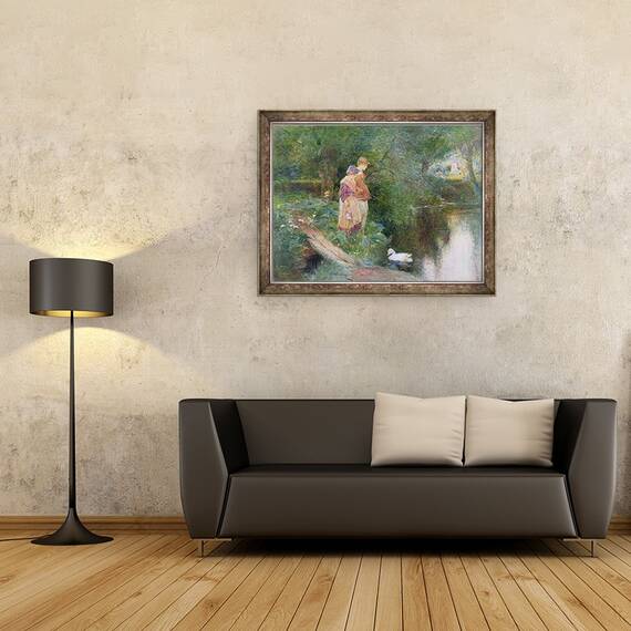 Tablou inramat - Thomas Mackay - Tinerii pescari, 60 x 80 cm - 2- Roveli