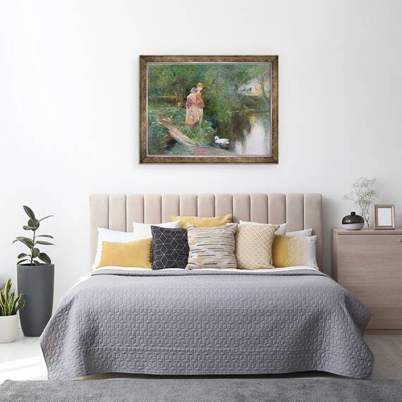 Tablou inramat - Thomas Mackay - Tinerii pescari, 60 x 80 cm - 3- Roveli