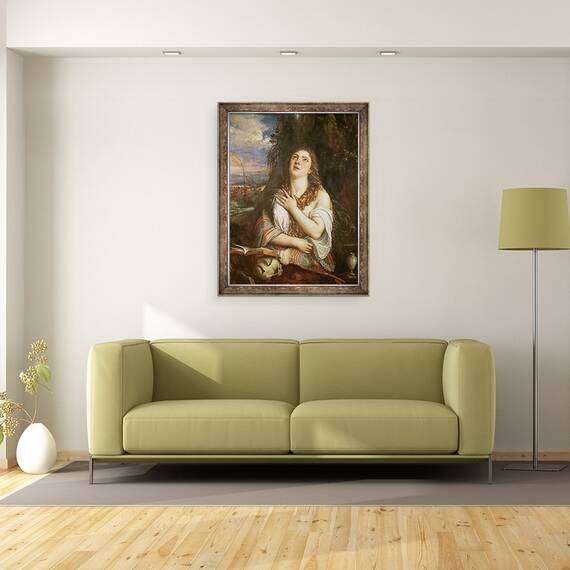 Tablou inramat - Titian - Maria Magdalena in Penitenta, 60 x 80 cm - 2- Roveli