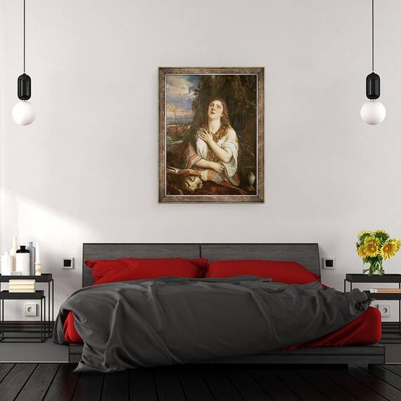 Tablou inramat - Titian - Maria Magdalena in Penitenta, 60 x 80 cm - 3- Roveli