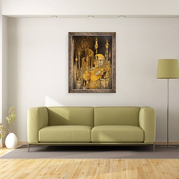 Tablou inramat - Wayne Anderson - Omul de pe Luna, 60 x 80 cm - 2- Roveli