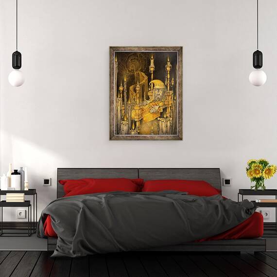 Tablou inramat - Wayne Anderson - Omul de pe Luna, 60 x 80 cm - 3- Roveli