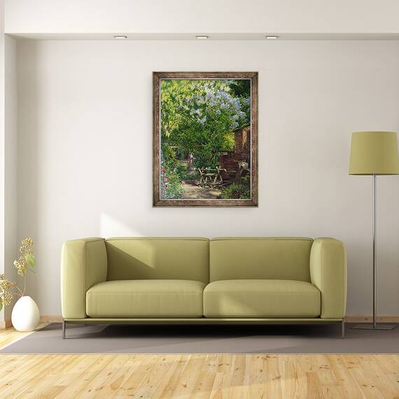 Tablou inramat - William John Montaigne - in gradina, 60 x 80 cm - 2- Roveli