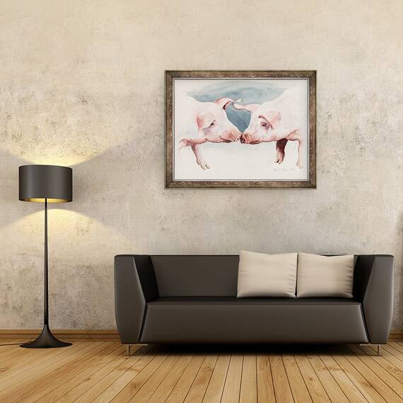 Tablou inramat - Alison Cooper - Doi purcelusi, 60 x 80 cm - 3- Roveli
