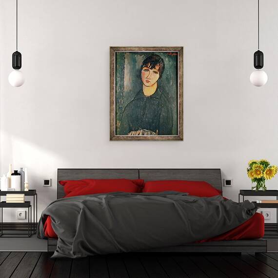 Tablou inramat - Amedeo Modigliani - Servitorul, 60 x 80 cm - 3- Roveli