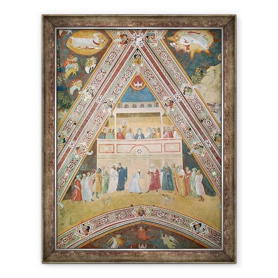 Tablou inramat - Andrea di Bonaiuto Andrea da Firenze - Pentecost, 60 x 80 cm - - Roveli