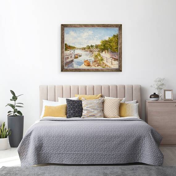Tablou inramat - Christopher Glanville - Tamisa la Richmond, 60 x 80 cm - 3- Roveli