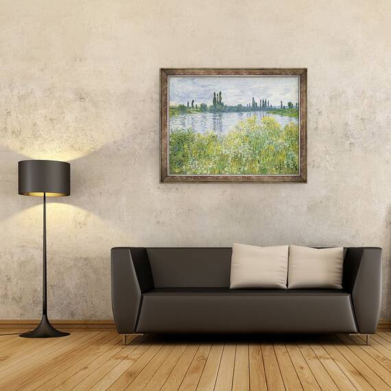 Tablou inramat - Claude Monet - Bancile Senei, Vetheuil, 60 x 80 cm - 2- Roveli