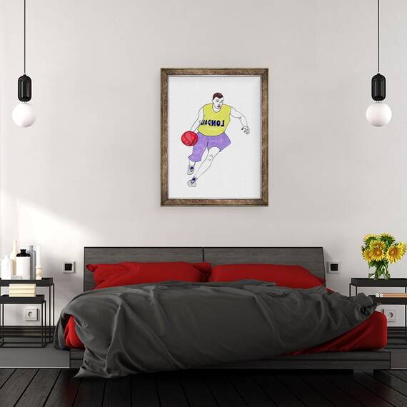 Tablou inramat - Daisy de Villeneuve - Baschet, 60 x 80 cm - 3- Roveli