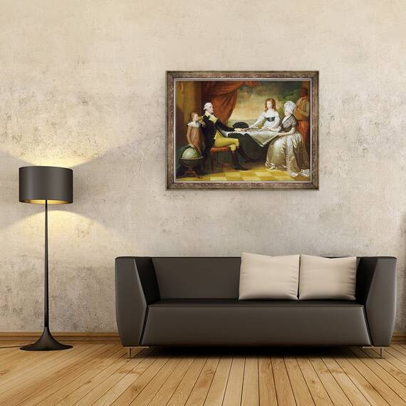 Tablou inramat - Edward Savage - Familia Washington, 60 x 80 cm - 2- Roveli