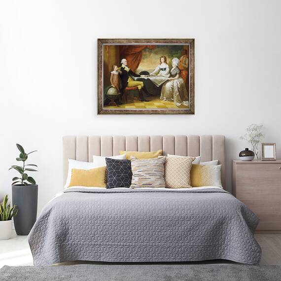 Tablou inramat - Edward Savage - Familia Washington, 60 x 80 cm - 3- Roveli