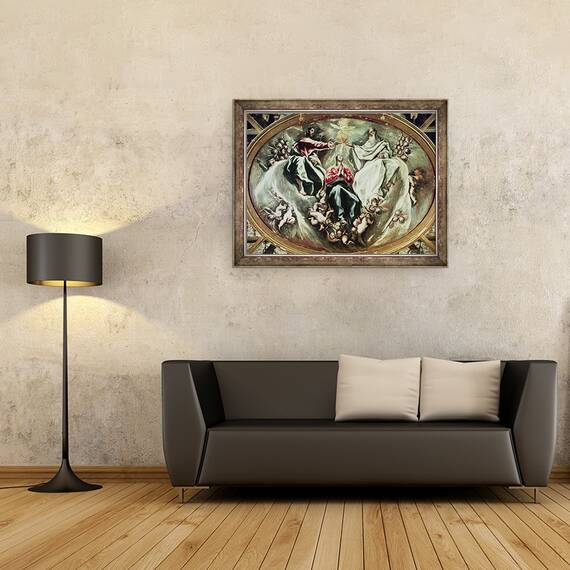 Tablou inramat - El Greco - incoronarea Fecioarei, 60 x 80 cm - 2- Roveli