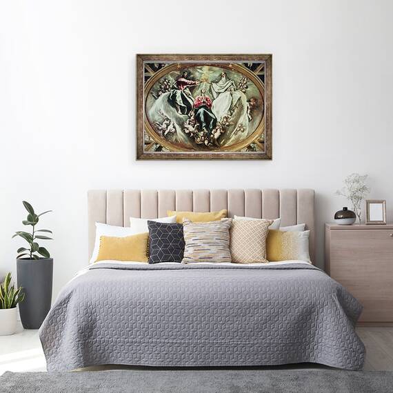 Tablou inramat - El Greco - incoronarea Fecioarei, 60 x 80 cm - 3- Roveli