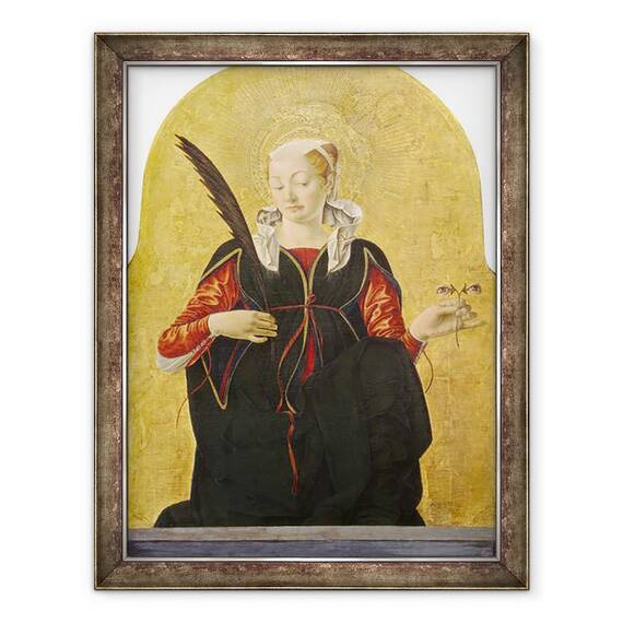 Tablou inramat - Francesco del Cossa - St Lucy, 60 x 80 cm - - Roveli