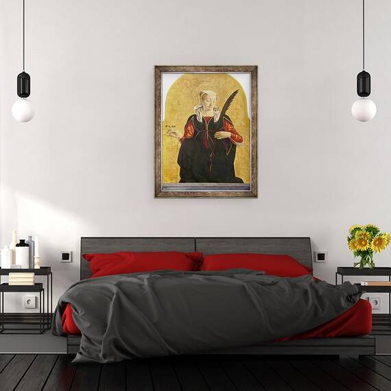 Tablou inramat - Francesco del Cossa - St Lucy, 60 x 80 cm - 3- Roveli