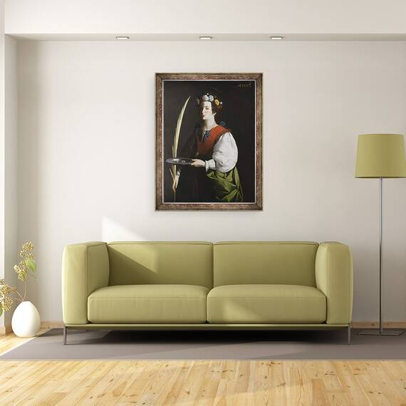 Tablou inramat - Francisco de Zurbaran - Sfanta Lucy, 60 x 80 cm - 2- Roveli