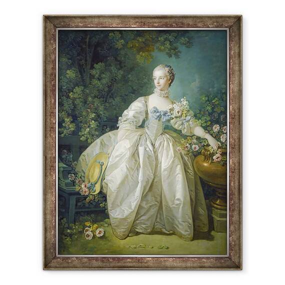 Tablou inramat - Francois Boucher - Doamna Bergeret, 60 x 80 cm - - Roveli