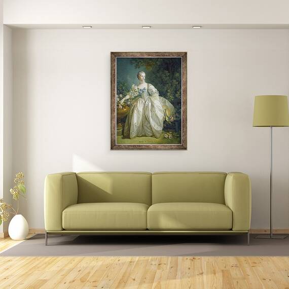 Tablou inramat - Francois Boucher - Doamna Bergeret, 60 x 80 cm - 2- Roveli