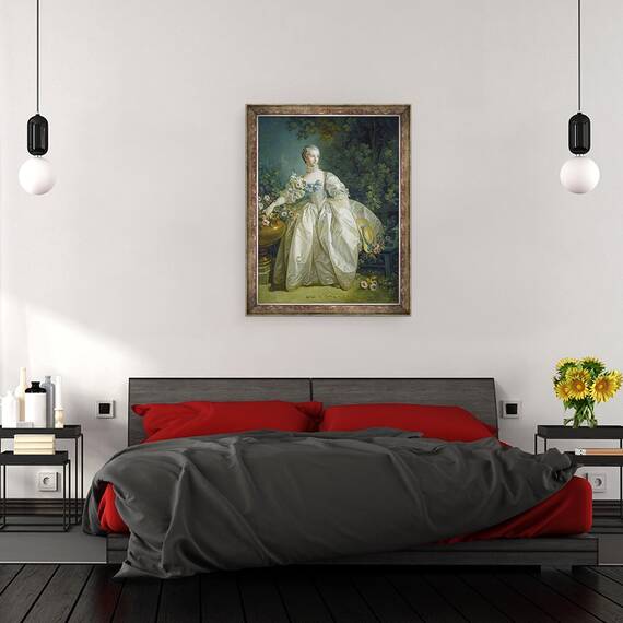 Tablou inramat - Francois Boucher - Doamna Bergeret, 60 x 80 cm - 3- Roveli