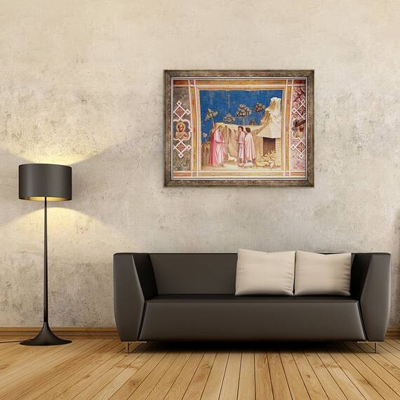 Tablou inramat - Giotto di Bondone - Ioachim printre pastori, 60 x 80 cm - 2- Roveli