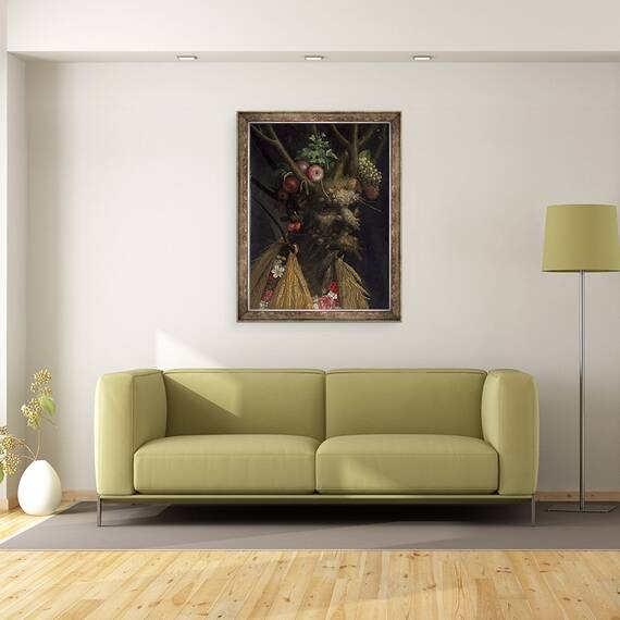 Tablou inramat - Giuseppe Arcimboldo - Patru anotimpuri intr-un singur cap, 60 x 80 cm - 2- Roveli