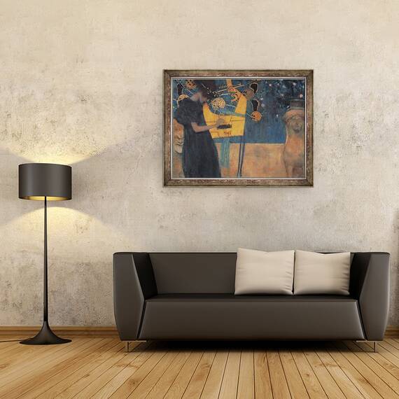 Tablou inramat - Gustav Klimt - Music Die Musik, 1895, 60 x 80 cm - 2- Roveli