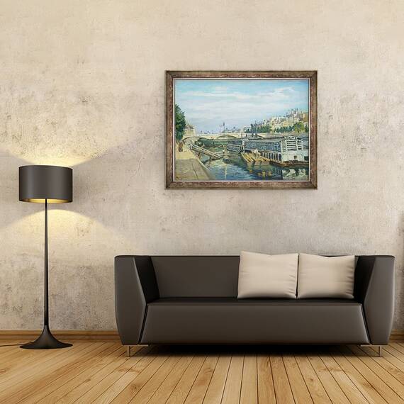 Tablou inramat - Jean Baptiste Armand Guillaumin - Podul lui Louis Philippe, 60 x 80 cm - 2- Roveli
