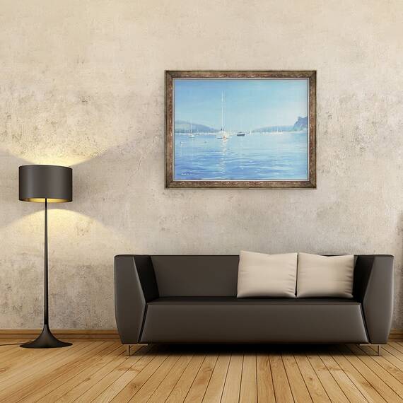 Tablou inramat - Jennifer Wright - Salcombe Yachts - Caldura de vara, 60 x 80 cm - 2- Roveli