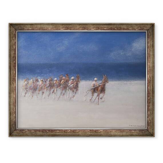 Tablou inramat - Lincoln Seligman - Curse de Trotting, Bretania, 60 x 80 cm - - Roveli