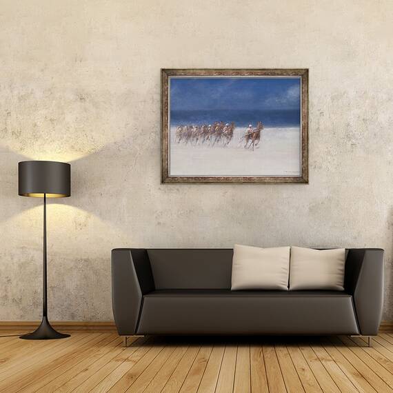 Tablou inramat - Lincoln Seligman - Curse de Trotting, Bretania, 60 x 80 cm - 2- Roveli