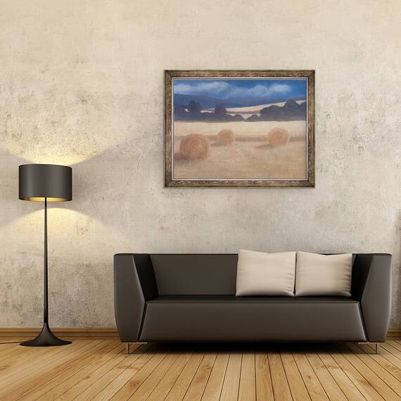 Tablou inramat - Lincoln Seligman - Doua baloturi de fan, 60 x 80 cm - 2- Roveli