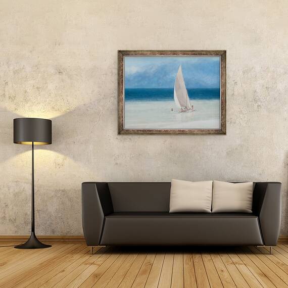 Tablou inramat - Lincoln Seligman - Pescari, Kilifi, 60 x 80 cm - 2- Roveli