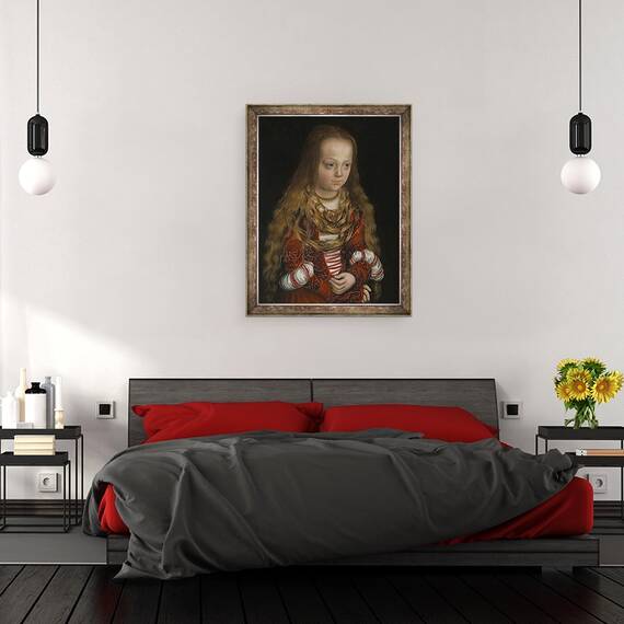 Tablou inramat - Lucas Cranach the Elder - O printesa de Saxonia, 60 x 80 cm - 3- Roveli
