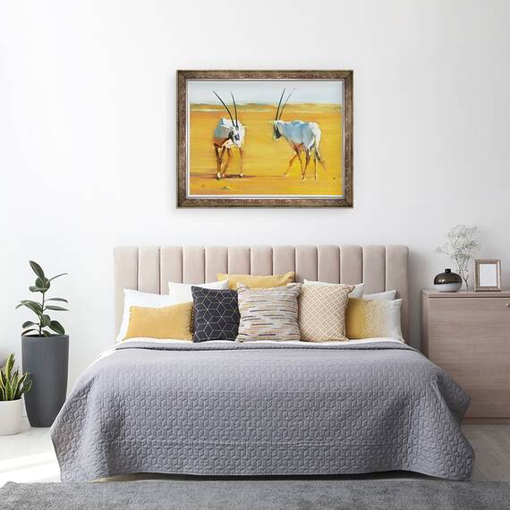 Tablou inramat - Mark Adlington - Cercul Arabian Oryx, 60 x 80 cm - 3- Roveli