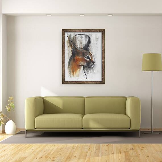 Tablou inramat - Mark Adlington - Egiptean Caracal arab, 60 x 80 cm - 2- Roveli
