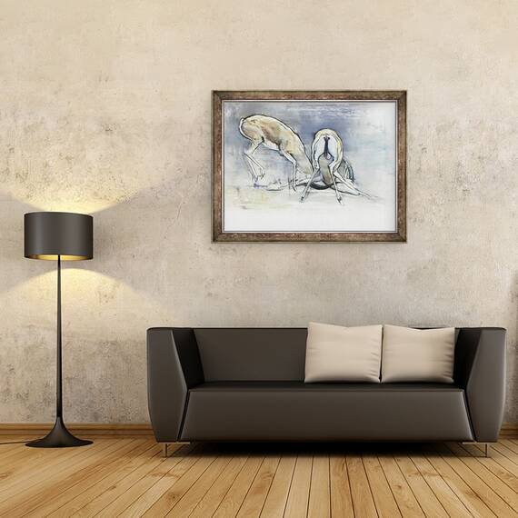 Tablou inramat - Mark Adlington - Gazele II, 60 x 80 cm - 2- Roveli