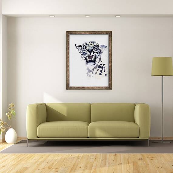 Tablou inramat - Mark Adlington - Incisiv Snarl Leopard Arabian, 60 x 80 cm - 2- Roveli